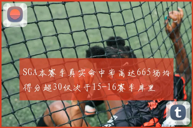 SGA本赛季真实命中率高达665场均得分超30仅次于15-16赛季库里